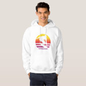 Veste À Capuche Coucher de soleil surfeur Rétro (Devant entier)