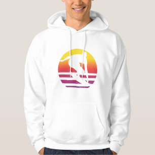 Veste À Capuche Coucher de soleil surfeur Rétro