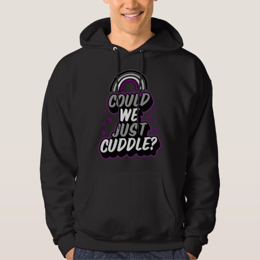 Veste À Capuche Could We Just Cuddle Asexual Pride Bohemian Rainbo (Devant)