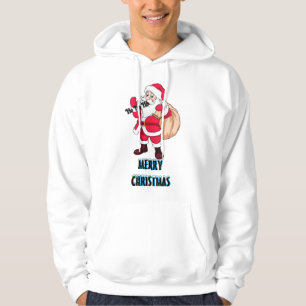 Veste À Capuche Couleur blanche Santaclose sweatshirt de Noël swea