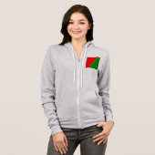 Veste À Capuche Couleurs du drapeau national biélorusse (Devant entier)