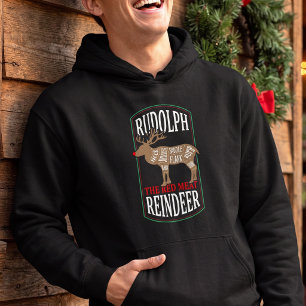 Veste À Capuche Coupes de viande de renne amusantes - Graphique de