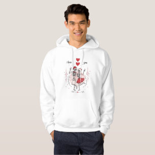 Veste À Capuche Couple de squelettes drôles amoureux