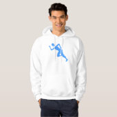 Veste À Capuche Courir - Bleu bébé (Devant entier)