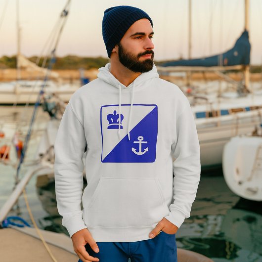 Veste À Capuche Couronne Et Ancre