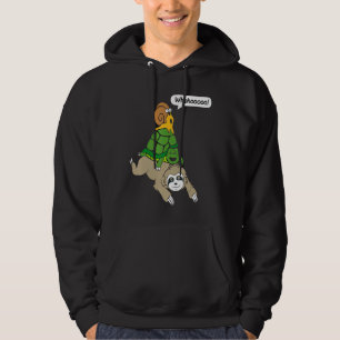 Veste À Capuche Course à dos d'animaux drôles de paresseux tortue