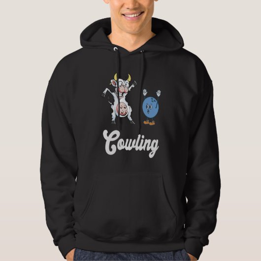 Veste À Capuche Cow Bowler Bowling Pin Funny Bowling Strike Bowlin (Devant)