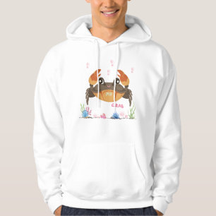 Veste À Capuche Crabe aux bulles subtiles et à la flore sous-marin