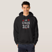 Veste À Capuche Crabes Design - I Love Crabs (Devant entier)