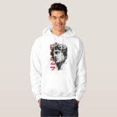 Veste À Capuche Cracked Classical Bust Trash Polka Art Hoodie (Devant entier)