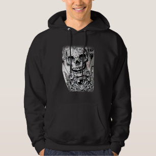 Veste À Capuche Crâne avec tous les yeux sombre arts occulte tissu