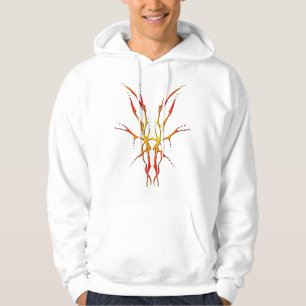 Veste À Capuche Crâne de Cerf Tribal Flamme Design de Chasse