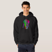 Veste À Capuche Crâne de Fantôme Numérique Glitch (Devant entier)