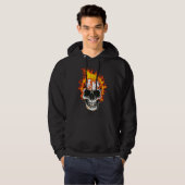 Veste À Capuche Crâne de Feu Flamboyant (Devant entier)