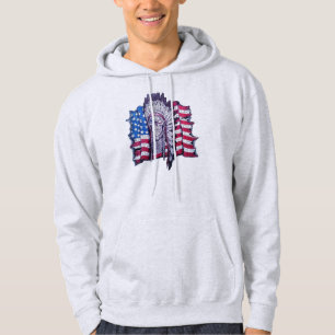 Veste À Capuche Crâne de Natif américain et sweatshirt à capuch