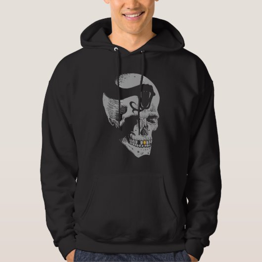 Veste À Capuche Crâne gothique avec serpent (Devant)