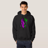 Veste À Capuche Crâne Graphique Violet (Devant entier)