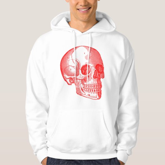 Veste À Capuche Crâne - Rouge (Devant)