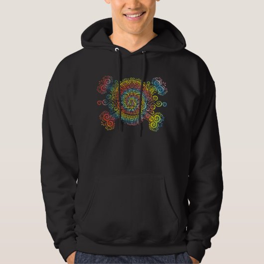 Veste À Capuche Crâne teint noué de sucre (Devant)