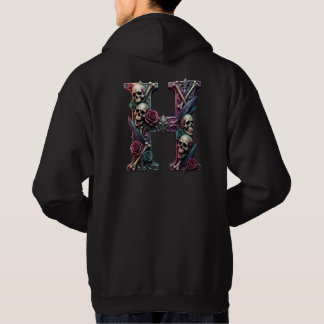 Veste À Capuche Crânes et Fleurs H