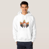 Veste À Capuche Crânes flamboyants (Devant entier)