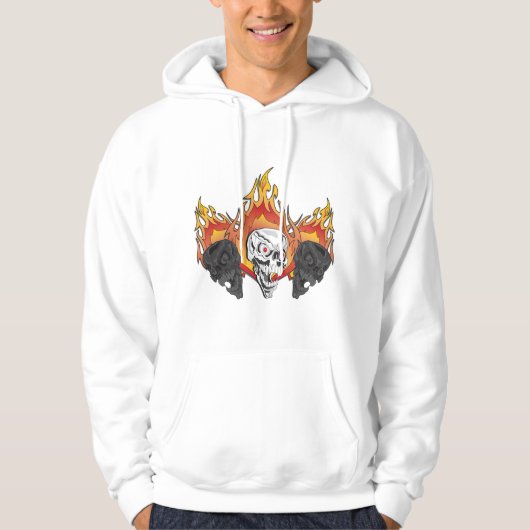 Veste À Capuche Crânes flamboyants (Devant)