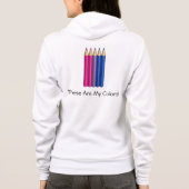 Veste À Capuche Crayons de fierté de bisexualité (Dos)