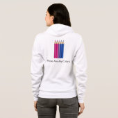 Veste À Capuche Crayons de fierté de bisexualité (Dos entier)