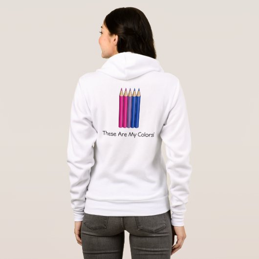 Veste À Capuche Crayons de fierté de bisexualité (Dos entier)