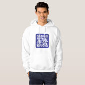 Veste À Capuche Créer un code QR analysable | Bleu foncé modifiabl (Devant entier)