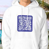 Veste À Capuche Créer un code QR analysable | Bleu foncé modifiabl
