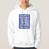 Veste À Capuche Créer un code QR analysable | Bleu marine (modifia (Devant)