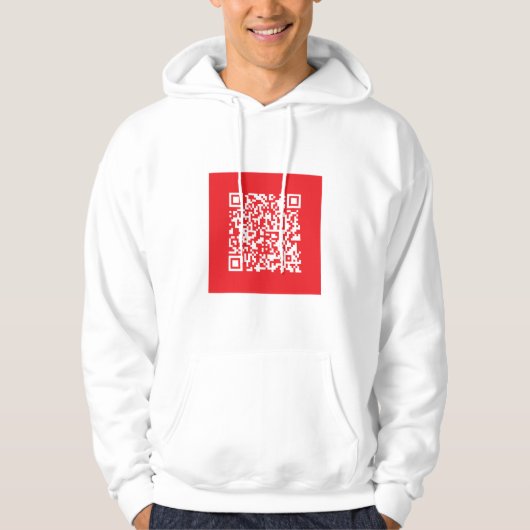 Veste À Capuche Créer un code QR rouge numérisable (modifiable) (Devant)