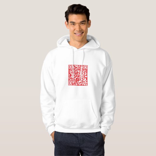 Veste À Capuche Créer un code QR rouge numérisable (modifiable) (Devant entier)
