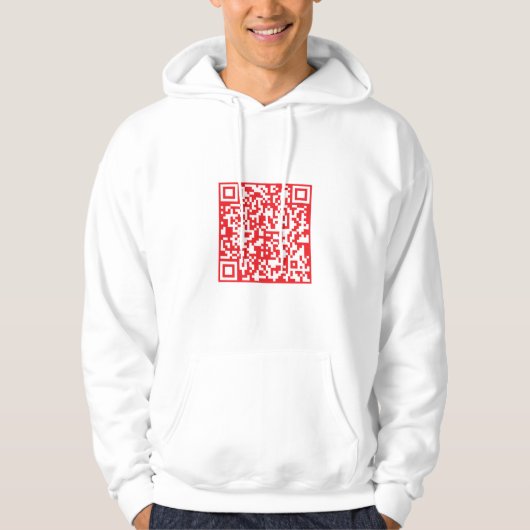 Veste À Capuche Créer un code QR rouge numérisable (modifiable) (Devant)