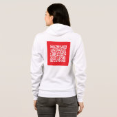 Veste À Capuche Créer un code QR rouge numérisable (modifiable) (Dos entier)