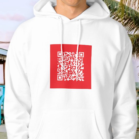 Veste À Capuche Créer un code QR rouge numérisable (modifiable)
