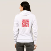 Veste À Capuche Créer un code QR rouge numérisable (modifiable) (Dos entier)