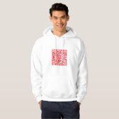 Veste À Capuche Créer un code QR rouge scannable (modifiable) (Devant entier)