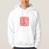 Veste À Capuche Créer un code QR rouge scannable (modifiable) (Devant)
