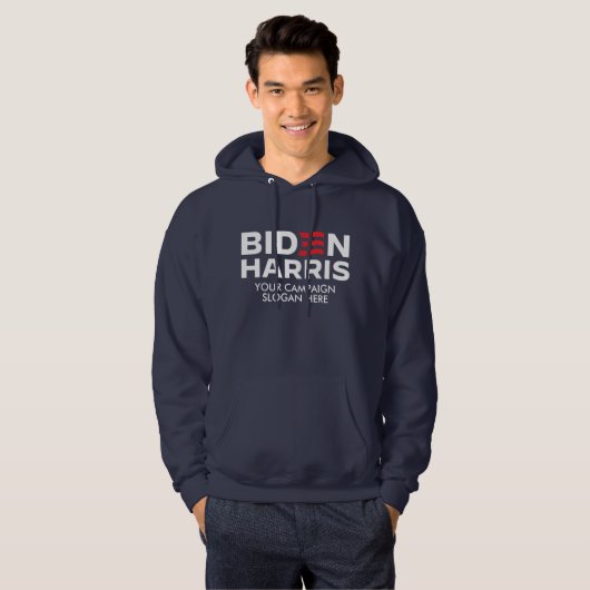 Veste À Capuche Créez votre propre Biden Harris 2024 (Devant entier)