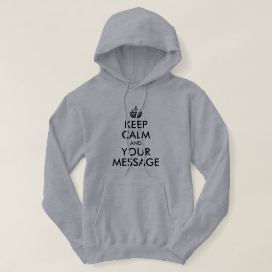 Veste À Capuche Créez votre propre calme et votre message (Design devant)