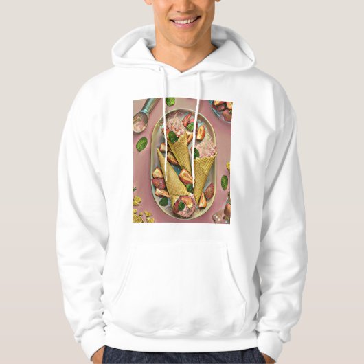 Veste À Capuche Crème glacée aux fraises (Devant)