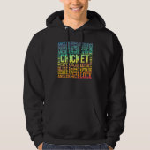Veste À Capuche Cricketer Word Cloud Cricketer Bat and Ball Player (Devant)