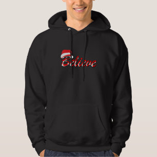 Veste À Capuche Croire au Père Noël Graphique de lettre de Noël