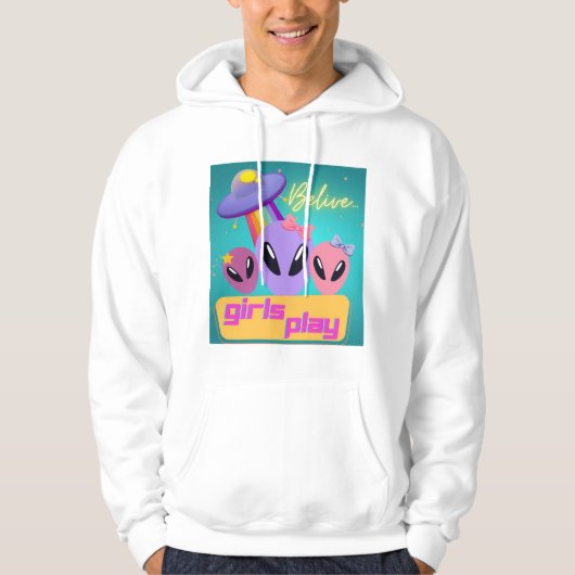 Veste À Capuche croire que les filles jouent (Devant)