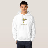 Veste À Capuche croix chrétienne d'or (Devant entier)