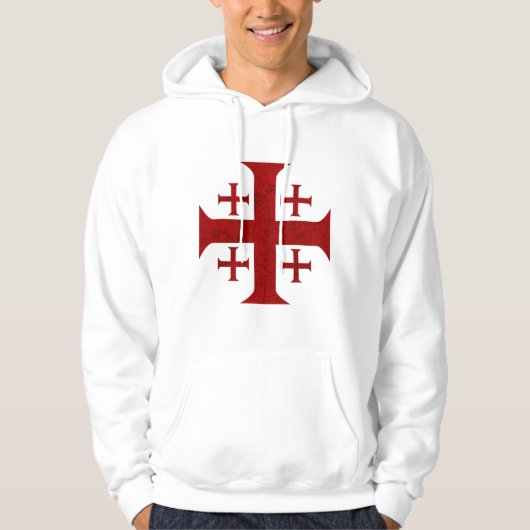 Veste À Capuche Croix de Jérusalem, affligée (Devant)