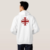 Veste À Capuche Croix de Jérusalem, affligée (Dos entier)