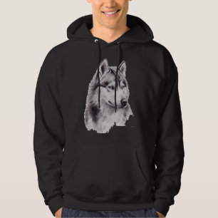 Veste À Capuche Croquis Sibérien Husky Long
